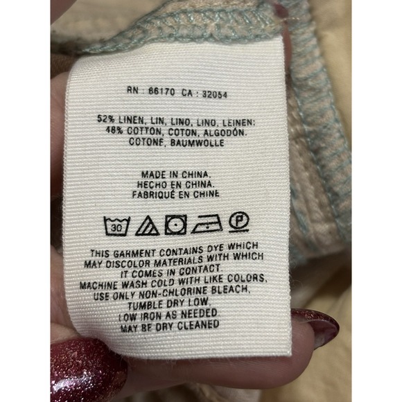 Pilcro and the Letterpress Anthropologie Linen Blend Wide Leg Pants Women's 2 - Picture 9 of 10